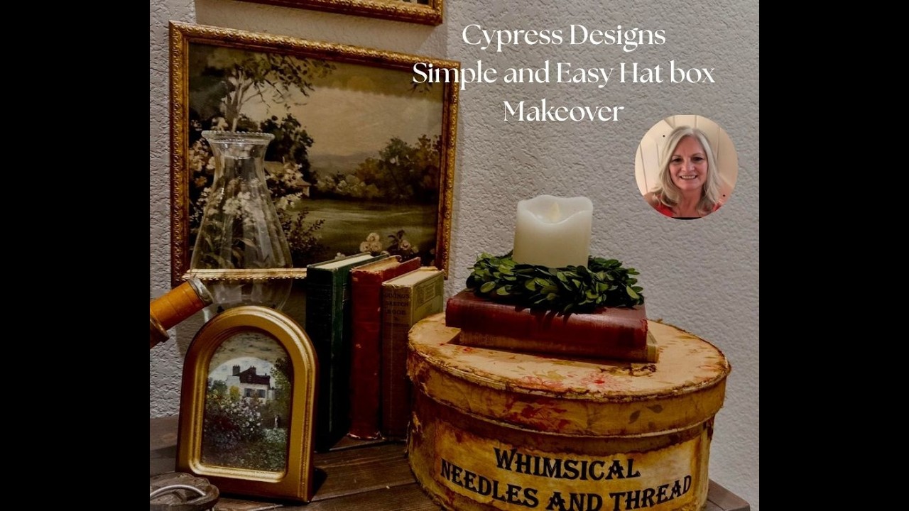 Recycled Hat box turned into a beautiful Primitive Decor!