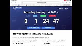 It’s coming to .2022. very soon. 2022 new year countdown. https://howlongagogo.com/date/2022/1 Jan…