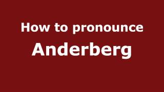 How to pronounce Anderberg