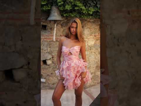 Strapless A Line Short Dress 30023