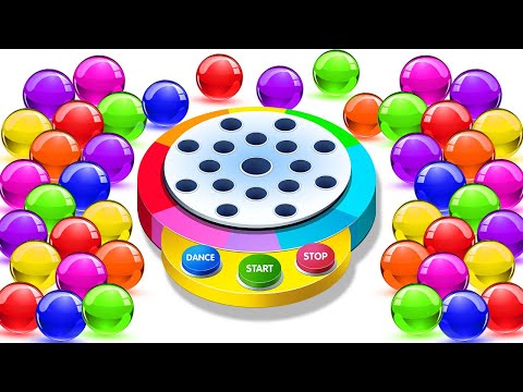Learn Colors With Dancing Balls On Finger Family Song by KidsCamp