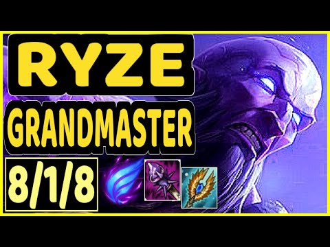 NEMESIS (RYZE) - 8/1/8 KDA MID GAMEPLAY - EUW Ranked GRANDMASTER