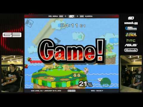 GENESIS 3 - Mr. Nima (Jigglypuff) vs Karma (Peach) - SSBM Singles WSF - Wave F