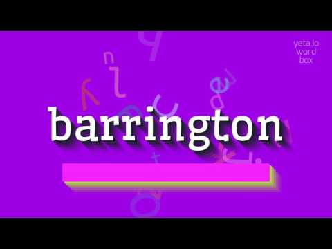 How to say "barrington"! (High Quality Voices)