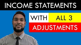 Income Statements with adjustments | Accruals & Prepayments | Provision for Bad Debts & Depreciation