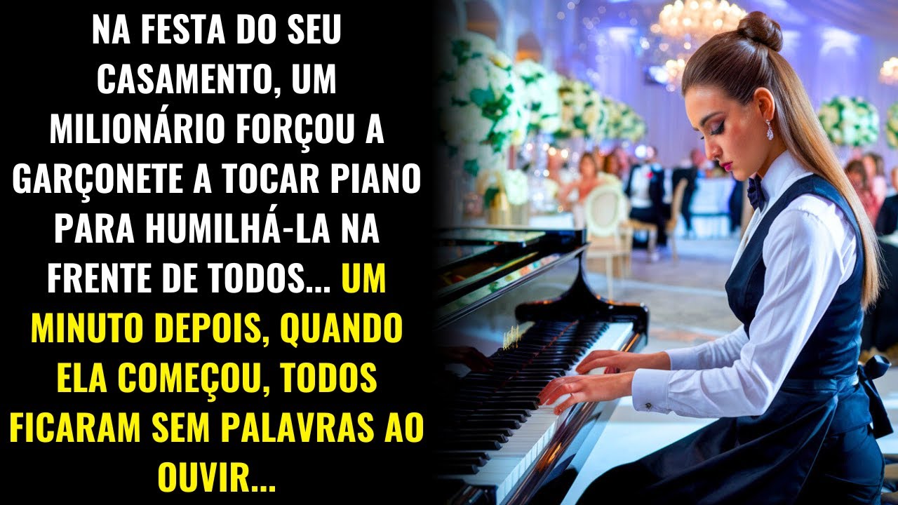UM MILIONÁRIO FORÇOU A GARÇONETE A TOCAR PIANO, MAS TODOS FICARAM PARALISADOS COM SEU TALENTO...