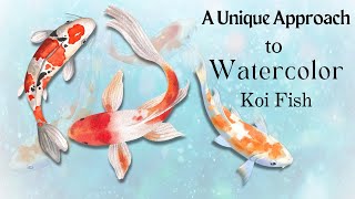 A Unique Approach to Watercolor Koi Fish! 🤩