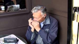 Al Sailor, his harmonica, 101-year-old Lazarus and a sunny winter day in San Francisco.