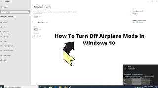 How To Turn OFF Airplane Mode In Windows 10 | Dell Windows 10