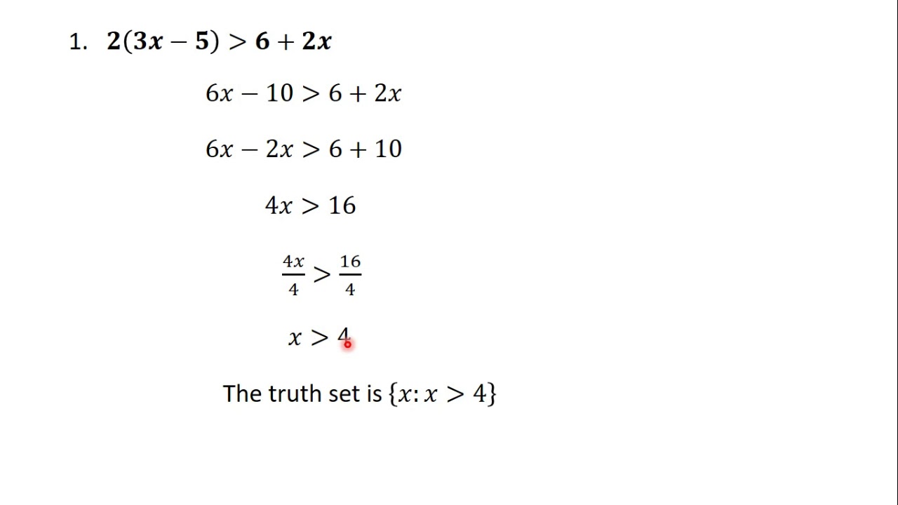 14 Solving Linear Inequalities