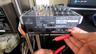 Video thumbnail for How to Connect the Behringer Xenyx X1204 Sound mixer Main Out to a Home Audio Receiver by Tony's Hobbies