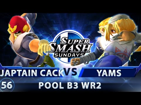 SSS 56 - Japtain Cack (Falcon) vs. YAMS (Zelda/Sheik) - SSBM Pool B3 WR2 - Smash Melee