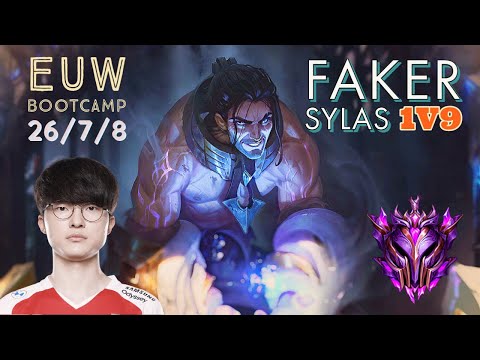 FAKER ON SYLAS DOMINATING EUW SERVER ( 26 KILLS) EUW BOOTCAMP