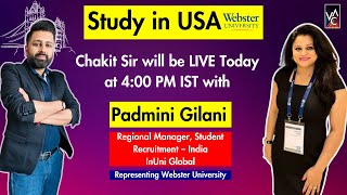 Webster University: Live with Padmini Gilani | Study in US 2024 | VAC Global Education