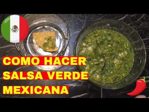 COMO HACER SALSA VERDE MEXICANA/GREEN MEXICAN SALSA