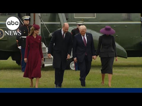 President Trump, first lady arrive at Windsor Castle for royal visit