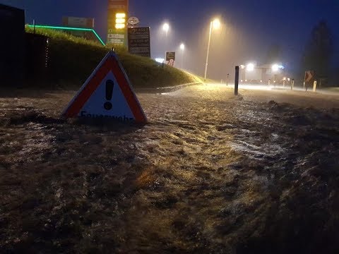 Unwettereinsatz am 12  Juni 2018 in Suben - Starkregen
