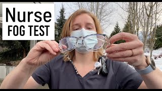 ★★★★★ From a nurse: No fog safety glasses tested with mask
