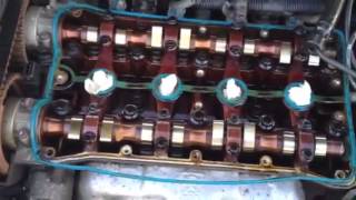Chevy Aveo valve cover gasket oil on spark plugs change