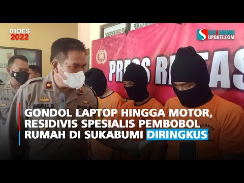 Gondol Laptop Hingga Motor, Residivis Spesialis Pembobol Rumah di Sukabumi Diringkus