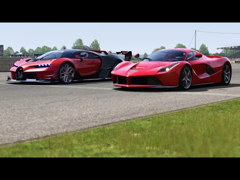 Bugatti Vision GT vs Ferrari LaFerrari at Silverstone Old