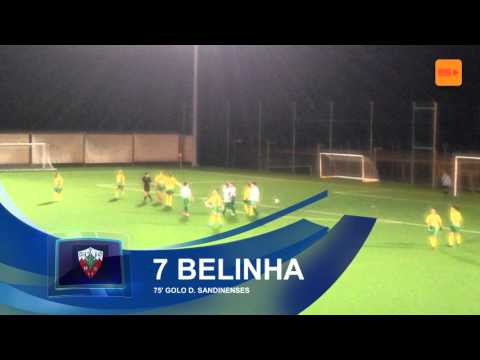 D. Sandinenses - Pedroso, Golo, Belinha, 75m, 3-0