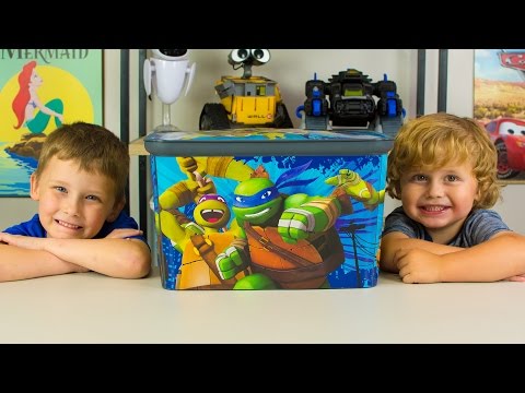 HUGE Ninja Turtles Surprise Bucket TMNT & Kid Surprise Toys for Boys Cars Kids Toy Kinder Playtime Video