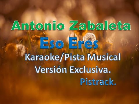 Antonio Zabaleta -  Eso eres  (Karaoke/Pista musical) Versión exclusiva