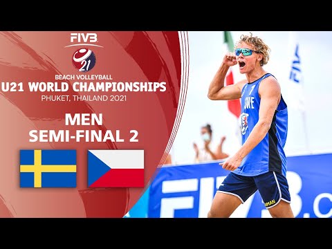 SWE vs. CZE - Full Men's Semi-Final | U21 Beach Volleyball World Champs 2021
