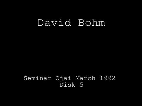 David Bohm Seminar 1992 Disk 5 - Thought Requires Attention