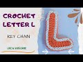 Crochet Letter L Crochet Keychain