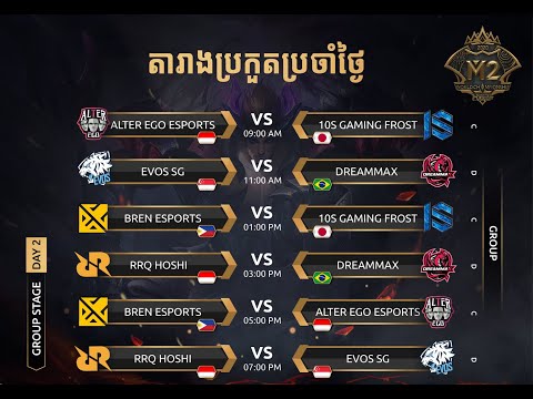 (កម្ពុជា) M2 Group Stage Phase 1 - Day 2 | MLBB World Championship 2020 | Singapore