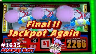 Revenge possible!⑥Final🤩 Big Jackpot Double Bubble Slot Big Win Bonus @ Pechanga 同じスロットで2回目のジャックポット