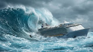 Cruise Ship Disaster: Giant Tsunami Wall Swallows Everything (Realistic 4K) (AI VFX)