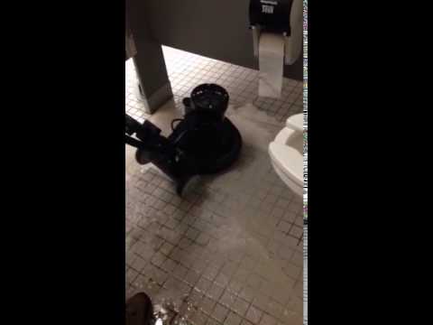 HAWK 13 Inch Mighty Floor Machine in Tight Space