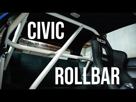 EK Civic Hatch Custom Roll Bar Install!