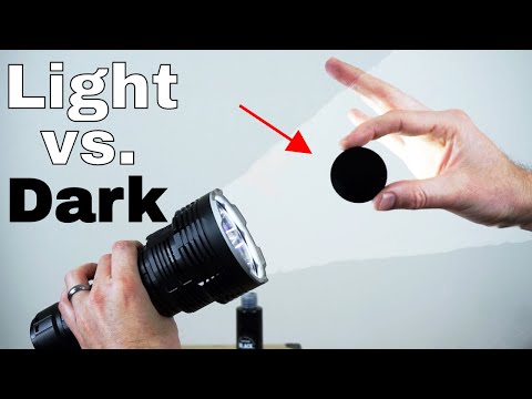 The Worlds Blackest Black vs The Worlds Brightest Flashlight (32,000 lumen)—Which Will Win? Video