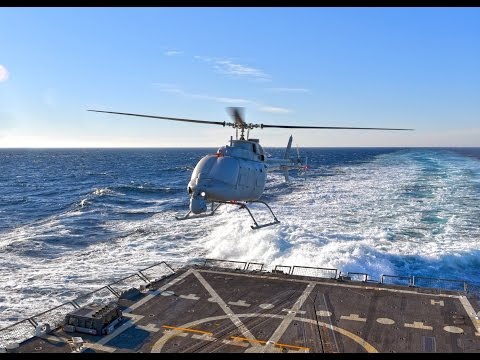 ВМС США испытали вертолет-беспилотник на эсминце. Фото.