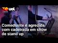 Comedian Hit With A Chair During Stand Up Show In Florianópolis Watch The Moment