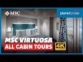 All Cabin Tours On MSC Virtuosa Planet Cruise