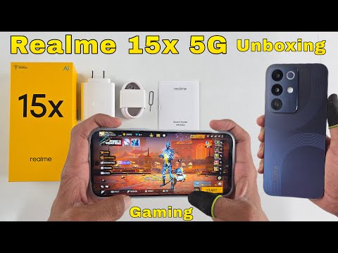 Thumbnail for Realme 15x 5G unboxing and gaming test, Mediatek Dimensity 6300 CPU, 144Hz display