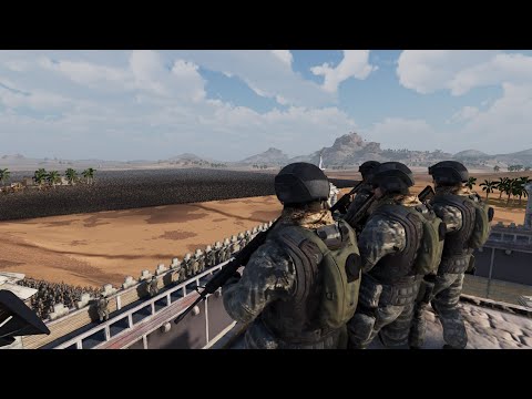 12,200 U.S Modern Soldiers Defend Fortress From 1,200,000 Persians Ultimate Epic Battle Simulator 2