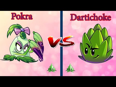 Plants Vs Zombies 2 Max Level Plants [ Dartichoke Cannon vs Pokra ] PVZ 2 - 8.2.2