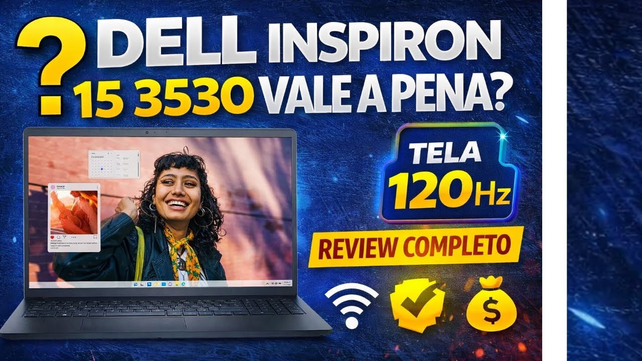 Miniatura da avaliação em vídeo de Notebook Dell Inspiron 15 3530 Intel Core i5-1334U 16GB RAM 1TB SSD