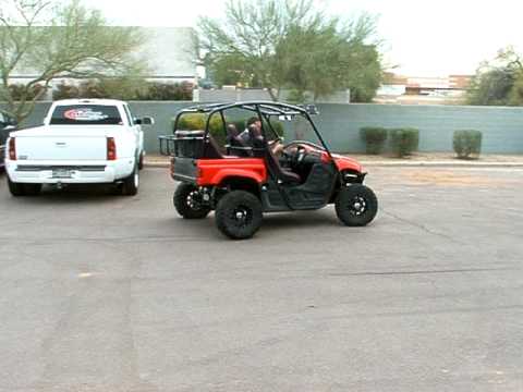 Rhino 700 Muzzy's dual exhaust sound test