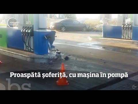 O tânără din Vâlcea, la un pas să dărâme tot într-o benzinărie de pe Autostrada Soarelui