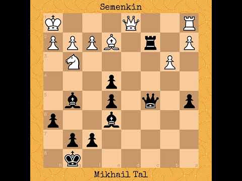 Semenkin vs Mikhail Tal | Latvian Championship, 1954 #chess