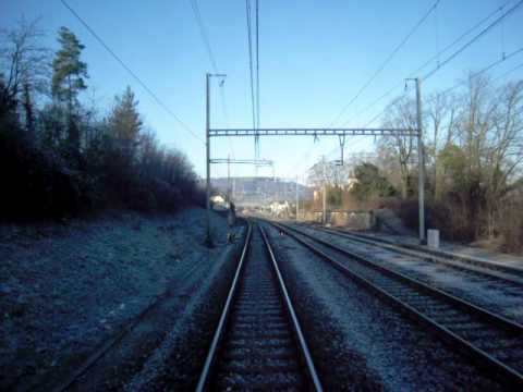 Lokführerstandsfahrt Baden Aarau Teil1.avi