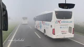 MÜZİK EŞLİĞİNDE SİSLİ YOLLAR | MERCEDES TOURISMO|  OTOBÜS VİDEOSU | DK