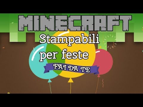 DECORAZIONI STAMPABILI PER FESTE MINECRAFT